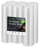 Vacuum Sealer Bags For Food:6 Rolls 11x20 Commercial Grade BPA Free Bag Rolls Durable Customized Size Food Vac Bags for Storage