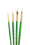 Princeton RealValue Paintbrush, Round 3/0,3, Shader 4, Angle 1/4, Green