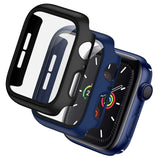 BHARVEST 2 Pack Hard PC Case Compatible with Apple Watch Series 9 Series 8/7 41mm, Case with Tempered Glass Screen Protector Ove