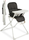 Primo PopUp Folding High Chair for Baby Age 6 to 36 Months - Black Folding Beach Style High Chair with Removable Dishwasher Safe