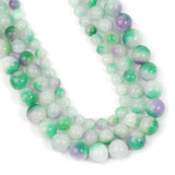 Yochus 45pcs Persian Jade Round Smooth Stone Beads for Bracelet Making