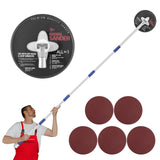 Pole Sander for Drywall, 9 Inch Radial Sander With 49-90 Inch Adjustable Extension Rod, Wall Sanders for Painting Prep, 360 Rota