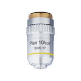 AmScope 10X Plan Achromatic Objective Lens with Knurled Ring