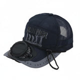 Heavenglow Protection Solar Fan Cap 3 Speed Control Solar Fan Hat Led Display Fishing Sun Cap 360 Degree Rotation For Anglers, N