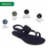 Ortho Joy Fancy Doctor Sandals|| Stylish Casual Slippers For Women,Navy Blue,7,B0B6FWVD1Z