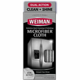 Weiman Microfiber Cloth for Stainless Steel Safely Traps and Removes Dirt, Oil and Grime to Protect From Scratches 1.40 x 3.5