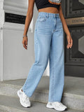 Kotty Women'S High Rise Cotton Lycra Blend Ankle Length Relaxed Fit Jeans Light Blue (Blue,30)_Kottyladiesjeans1099L