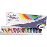 Pentel Arts Oil Pastel Set, Assorted Colors, Set of 25 (PHN25)
