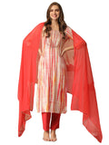 Gosriki Women'S Rayon Blend Straight Printed Kurta With Pant & Dupatta (Tiedye Red-Gs_M_Red_Medium),Red,,B0D3BZJ2RC