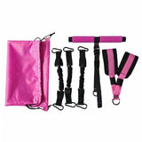 TRENDYNEST SoftPadded Assisted Situp Exercise Aid Adjustable Resistance Cord Set Elastic Exercise Strap Set Storage Pouch, Pin