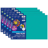 Construction Paper, Turquoise, 12 x 18, 50 Sheets Per Pack, 5 Packs