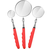 Copkim 3 Pieces Telescoping Inspection Mirror Stainless Steel Extendable Mechanic Mirror with Long Handle Tool for Technicians M