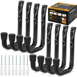 GURADESIGN 8-Pack Heavy Duty Garage Hook for Hanging 50 lbs, J Utility Hooks for Garage, Metal Wall Hooks Heavy Duty, Garage Hoo