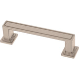 FRANKLIN BRASS Recessed Square (10-Pack) Cabinet Handles 3 Hole Center Pulls | Satin Nickel Hardware Kitchen Door, Drawers, Dres