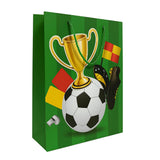 Soccer Theme Gift Bag with Cup & Shoes | Large Reusable Paper Carry Bag for Kids & Return Gifts ||Medium Set Of 3