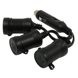 Roadpro Cigarette Lighter Adapter Rppsp-211 - 3-Way 12V Power Supply Socket Splitter With Led Indicator 10 Amps - Black