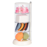 JessLab 4 Layer Clear Jewelry Organizer, 360 Rotatable Acrylic Hair Accessory Organizer, Hair Clip and Tie, Earring Storage for