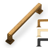 9BUILD 6 Pack Antique Brass Cabinet Pulls 5 Inch Kitchen Cabinet Handles Vintage Drawer Pulls Kitchen Handles for Cabinets Retro