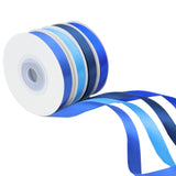 SoriDR 4 Rolls Island Blue&Royal&Electric Blue&Lt.Navy Solid Satin Ribbon for Gift Wrapping Christmas Crafts,3/8 X 10 Yard Each
