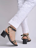Shoetopia Women'S Heel-504 Heeled Sandal-9 Kids Uk (Heel-504-Black)-Eu42,Black,9,B0D4JTVST1