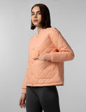 Fyltr Women'S Winter Puffer Jacket With Patch Pockets - Stylish Boxy Fit | Full Sleeves | Extended Placket | Snap Button | Casual Winterwear For Women,Peachy Opal,Peachy Opal,S