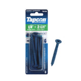 Tapcon 1/4 x 2-1/4 Inch Blue Climaseal Star Head Concrete Anchors, 8 PCS, Corrosion Resistant Coating, Heavy-Duty Concrete and M
