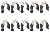 RTNLIT T6 U Clips Holder Bracket for LED Bulbs & Fluorescent Tubes Mounting Accessories, Black Plastic Dipped Clamps Lamp Suppor