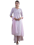 Libas Women's Rayon Kurta Set (5716_Pink