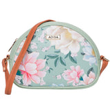 Adisa Women Girls Flower Print Sling Bag Round Crossbody Purse (Floral Green),Floral Green,,B0DSGP7RPD