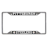 Fanmats 17212 Pittsburgh Steelers Chrome Metal License Plate Frame, Team Colors, 6.25In X 12.25In