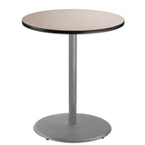 National Public Seating NPS 36 Round Cafe Table with Round Base, 42 Height, Particleboard Core/T-Mold, Grey Nebula Top, Grey Fra