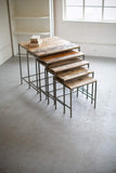 Kalalou Cq7362 Set Of Five Recycled Wood And Square Display Tables, See Image