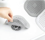 2 Pieces Shower Drain Hair Catcher Bathtub Stopper, Home Protectors with Sucker Water Trap Sink Cover for Bathroom Bathtub and K