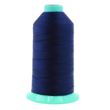 Mandala Crafts Size 277 840D T270 Bonded Nylon Thread - Dark Blue 800 YDs Tex 270 Heavy Duty Sewing Threads for Leather, Jeans,