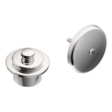 Moen Chrome PushNLock Metal Tub and Shower Drain Kit and Overflow Cover with 11/2 Inch Threads, T90331