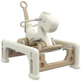 Qaba 5 in 1 Rocking Horse for Toddlers Years 1-6, Kids Spring Ride on Horse Balance Bike with Detachable Balance Board, Push Han