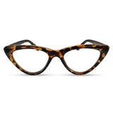 Tortoise Shell Cat Eye Reading Glasses for Women with Sturdy Made - Spring Hinges Eyeglasses Frame - Cateye Womens Readers - Tre