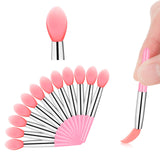 12Pcs Lip Mask Applicator Silicone LIp Applicator Makeup Beauty Lipstick Brushes Eyebrow Lipstick Brushes Applicator Cosmetic Br