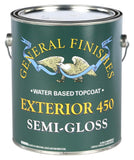 General Finishes Exterior 450 Water Based Topcoat, 1 Gallon, SemiGloss
