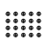 HARFINGTON 20pcs Beads 6mm Stainless Steel 3mm Hole Dia Bead for DIY Crafts, Black