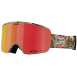 Giro Axis Ski Goggles - Snowboard Goggles for Men - Green Surplus Strap with VIVID Ember/VIVID Infrared Lenses