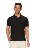 Xyxx Men'S Solid Regular Fit Shirt (Xy_Cr14_Polo Tshirt_1_Black