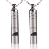 Autuveen Titanium Outdoor Emergency Whistle,EDC Loud Whistle Necklace for Women Men,Survival Signal Whistles with Lanyard for Ca