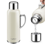 Augshark 34 oz Insulated Water Bottle, Double Wall Vacuum Stainless Steel Water Flask Jug with Handle & Metal Mechanical Tempera