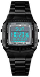 Mastop Mens Digital Watch Sports Alarm Stopwatch Business Watches Square Waterproof Men'S Wrist Watches, Black, Chronograph,Digi