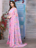 Satrani Womens Pure Chiffon Saree (3211S891N_Pink & Multi3)