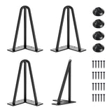 SMARTSTANDARD Hairpin Table Legs 8 Inch, 1/2'' in Diameter 3 Rods, Metal Home DIY Projects for Nightstand, Coffee Table, Dresser