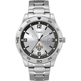 Timex Tribute Men's NFL Citation 42mm Watch - New Orleans Saints with Stainless Steel Expansion Band
