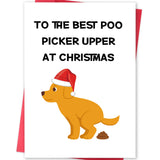MQMRYeto Funny Christmas Card for Dog Mom Dad,Cute Christmas Holiday Card Gift for Women Men, Xmas Cards from Dogs