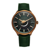 Titan Stellar Quartz Green Round Dial Men'S Watch | Leather Strap Material | Watches For Men Analog - 10028Ql01